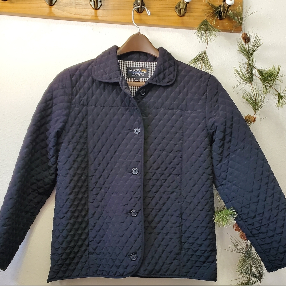 Nordic Lights Black Quilted Jacket